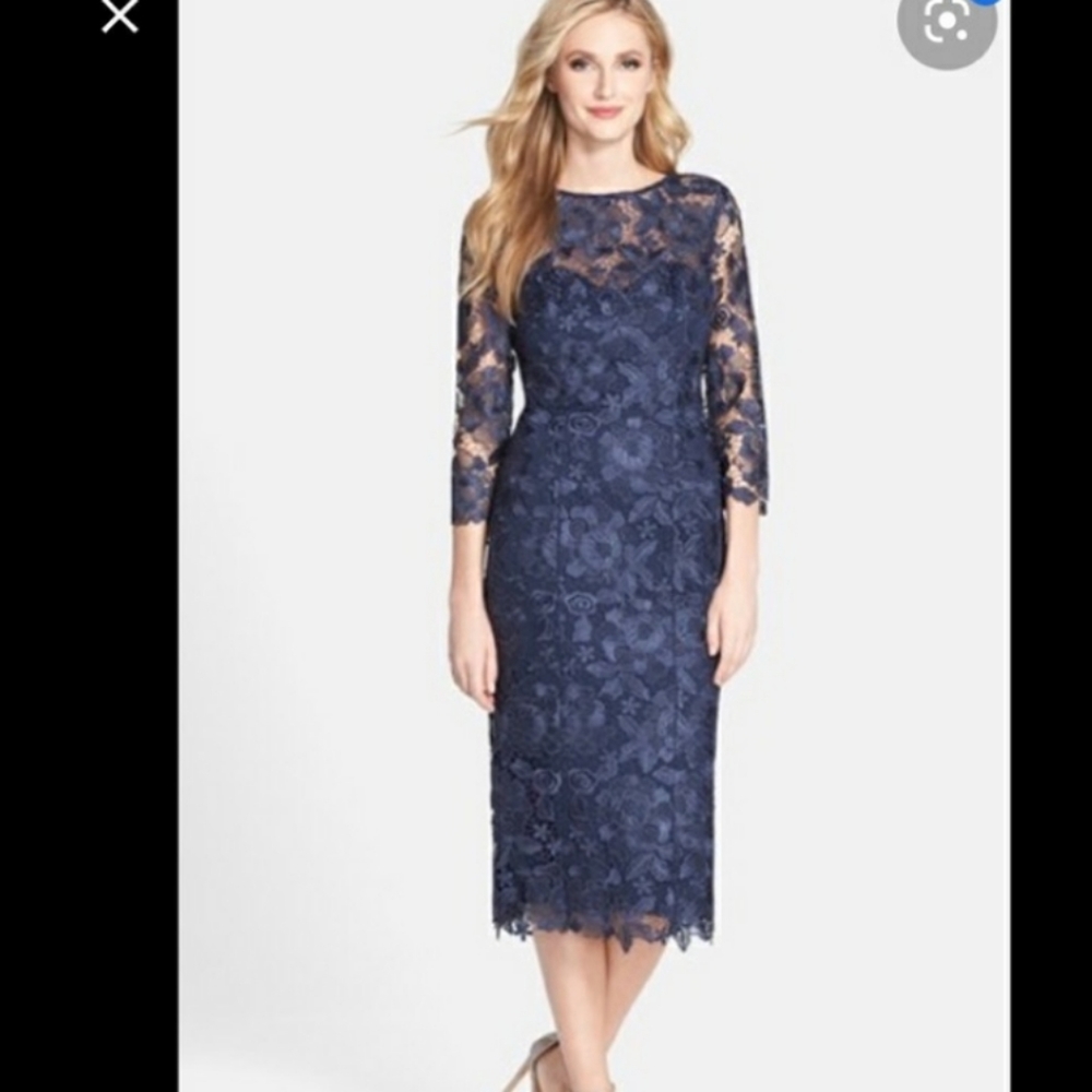 JS COLLECTIONS COCKTAIL Lace Midi dress op…